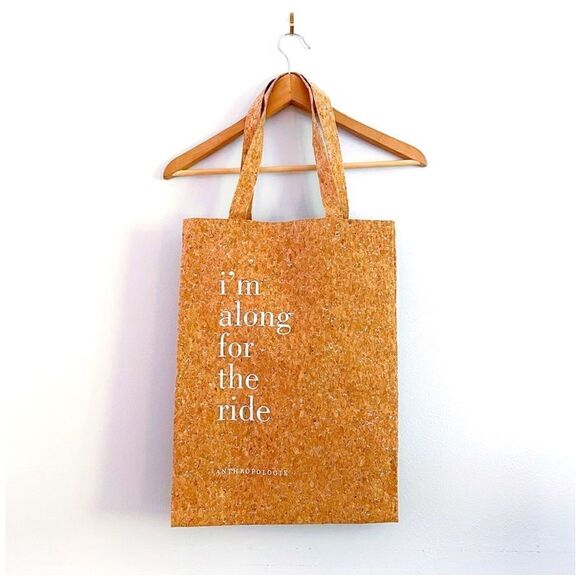 Anthropologie cork shimmer tote bag - Picture 1 of 6